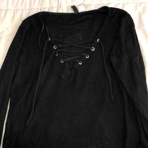 long sleeve crop top